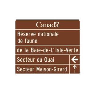 Réserve nationale de faune (avec direction et distance)