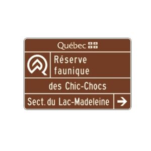 Acheminement vers 1 secteur de la réserve faunique