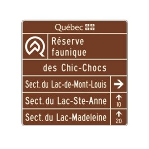 Acheminement vers 3 secteurs de la réserve faunique