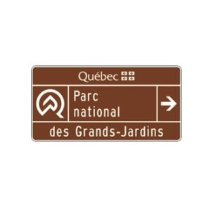 Entrée d'un parc provincial (avec direction)