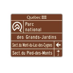 Acheminement vers deux secteurs d'un parc provincial