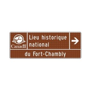 Entrée d'un lieu historique national (avec direction)