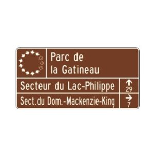 Acheminement vers deux secteurs d'un parc fédéral