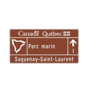 Acheminement vers un parc marin (avec direction, distance et identification)