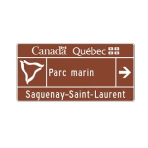 Entrée d'un parc marin (avec direction)
