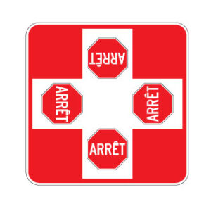 Panonceau Arrêt 4 voies