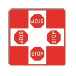 Panonceau Stop 4 voies