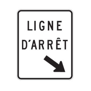 Ligne d'arrêt (à installer à gauche)
