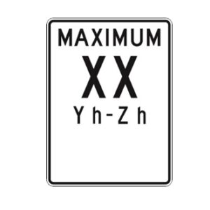Limite de vitesse: maximum et période