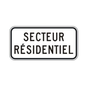 Panonceau Secteur résidentiel