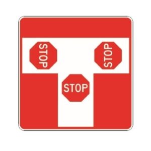 Panonceau Stop 3 voies