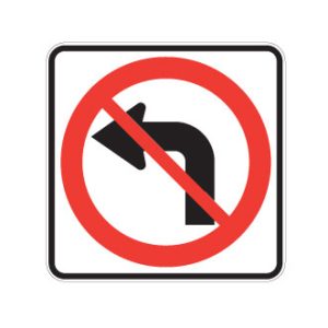 Interdiction de tourner à gauche