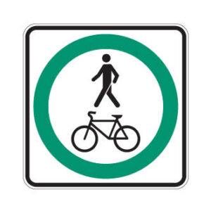 Trajet obligatoires mixte pour cyclistes et piétons