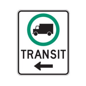 Obligation pour camions circulant en transit d'aller vers la gauche