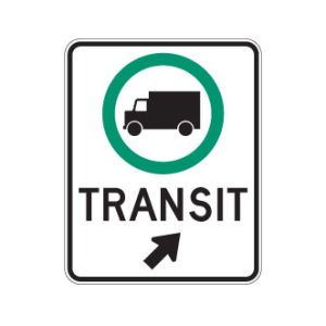 Obligation pour camions circulant en transit d'aller dans une direction