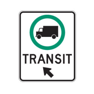 Obligation pour camions circulant en transit d'aller dans une direction