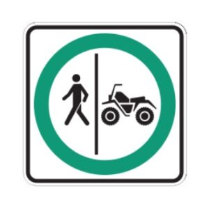 Trajet obligatoire séparé pour quads et piétons