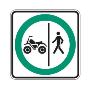 Trajet obligatoire séparé pour quads et piétons
