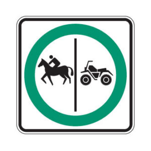Trajet obligatoire séparé pour quads et cavaliers
