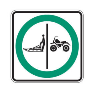 Trajet obligatoire séparé pour quads et traîneaux à chiens