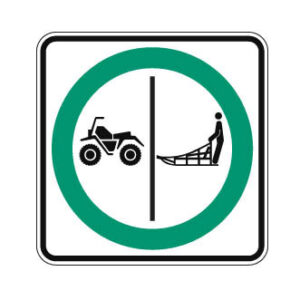 Trajet obligatoire séparé pour quads et traîneaux à chiens