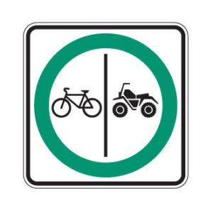 Trajet obligatoire séparé pour quads et cyclistes