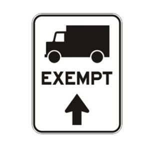 Exemption de véhicules lourds à une traverse
