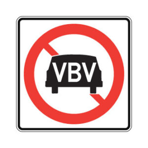 Accès interdit aux véhicules à basse vitesse