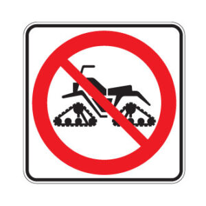Accès interdit aux motoquads sur chenilles