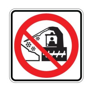 Interdiction de souffler la neige