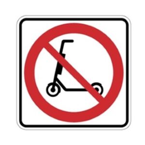 Accès interdit aux trottinettes électriques