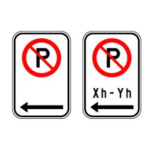 Stationnement réglementé vers la gauche