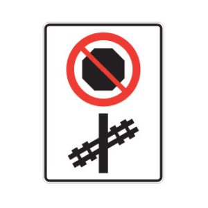 Arrêt interdit sur la voie ferrée