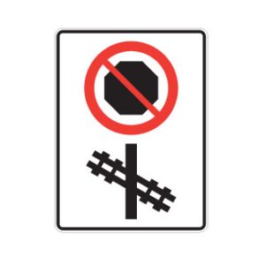 Arrêt interdit sur la voie ferrée