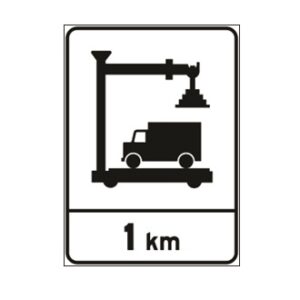 Postes et aires de contrôle routier, x km