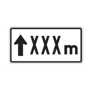 Panonceau de direction avec distance