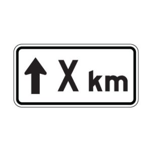Panonceau de direction avec distance