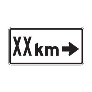 Panonceau de direction avec distance