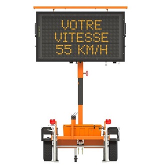 Mini panneau message variable sur remoque