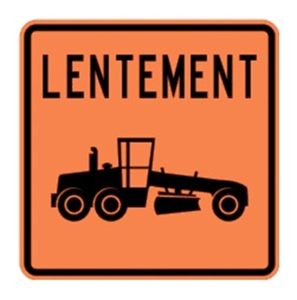 Lentement, niveleuse