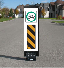 Balise PED-ZONE pour réduction de vitesse Blanc
