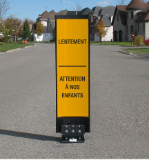 Balise PED-ZONE pour réduction de vitesse Jaune