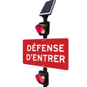 Ensemble Clignotant rouge 8" solaire double - 24/7