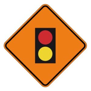 Signal avancé de la barrière pour signaleur routier