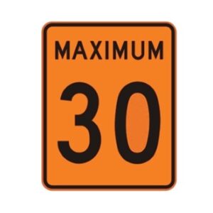 Limite de vitesse: maximum 30
