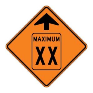 Signal avancé de limite de vitesse : maximum