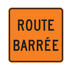 Route temporairement fermée à la circulation