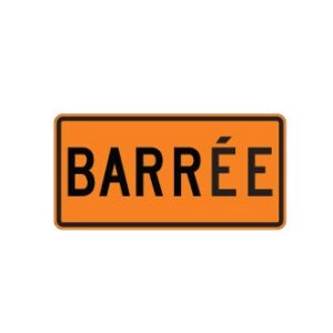 Panonceau Barrée