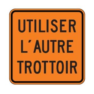 Utiliser l'autre trottoir