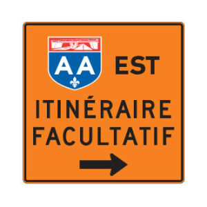 Itinéraire facultatif avec direction